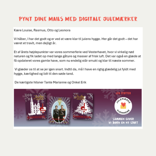 Digitalt Julemærke på mail